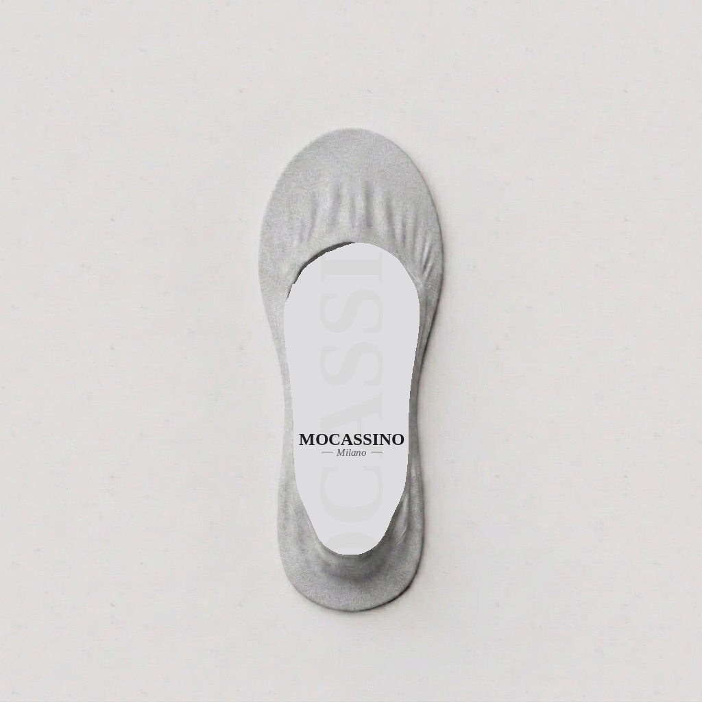 Invisible Ballet Flat Socks by Mocassino in Grey