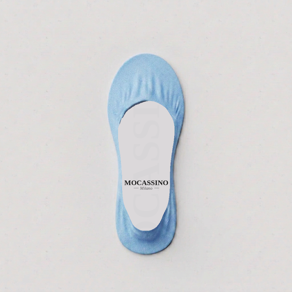Invisible Ballet Flat Socks by Mocassino in Blue