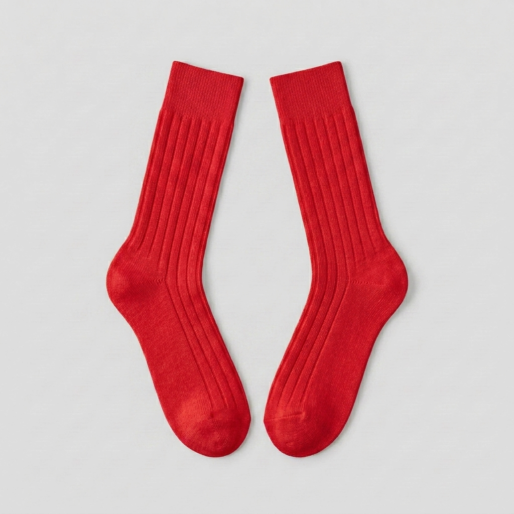 High Scottish Thread Socks by Mocassino in Red